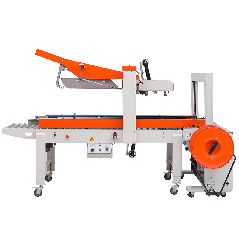 Tổ hợp máy dán thùng carton kết hợp đai dây liên tục (FXJ-5050AZ+DBA-200)